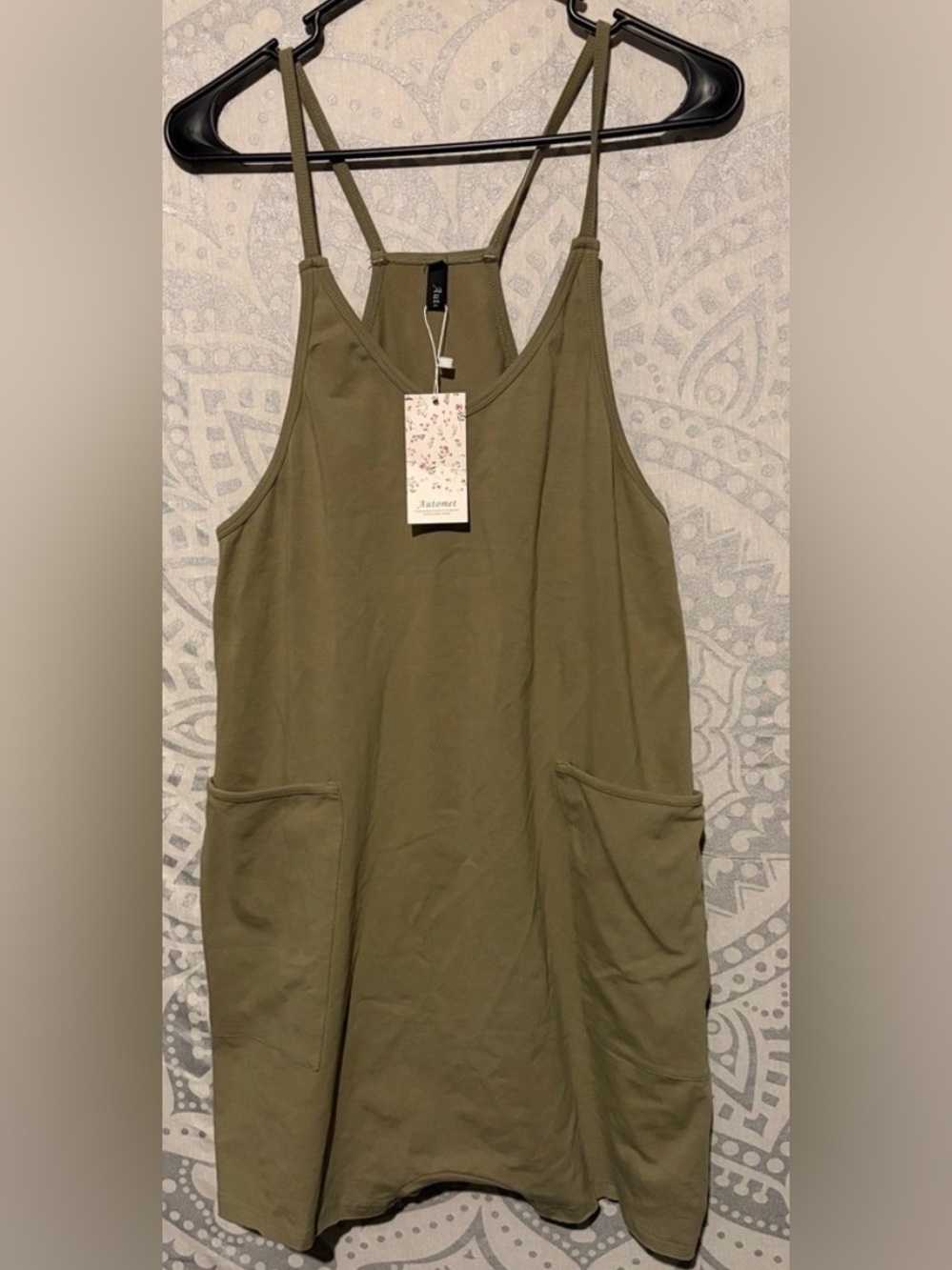 ✨ NWT Automet Olive Green Casual Romper with Pockets | Size M ✨